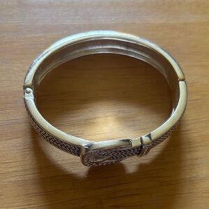 Silver Tone Hinged Bracelet